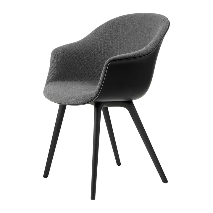 Gubi - Bat Dining Chaise rembourrée (plastique)