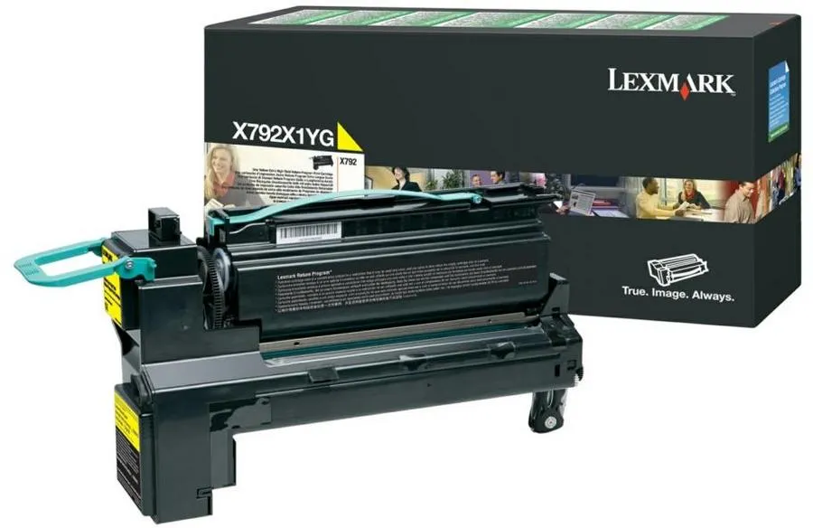 Toner laser Lexmark X792X1YG - jaune - l'unité 